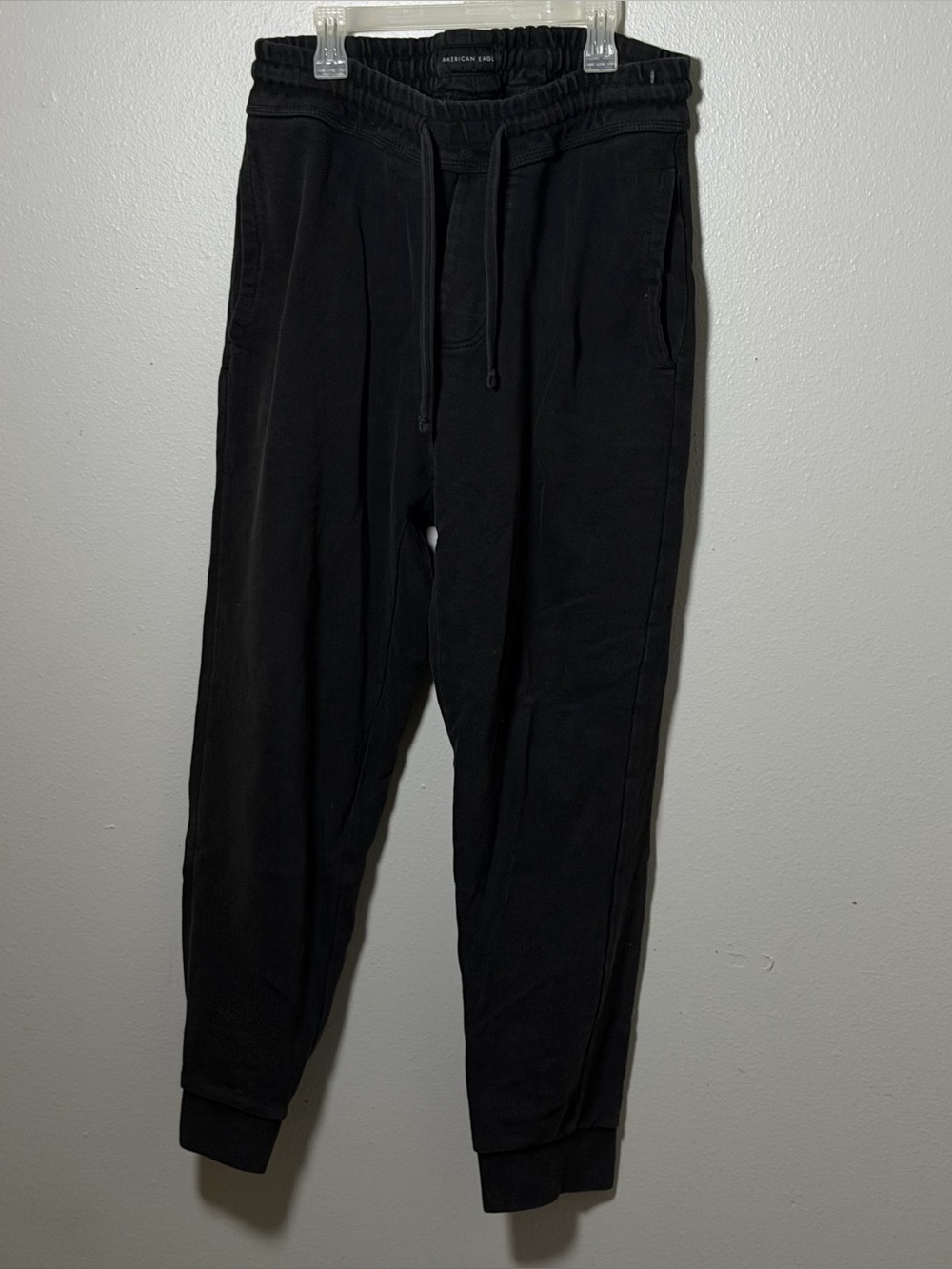 American Eagle Men's Black USA Sweatpants Relax Joggers Drawstring size S
